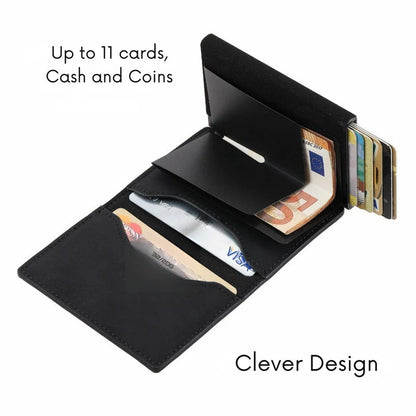 mens ultra thin rfid anti theft metal card sleeve