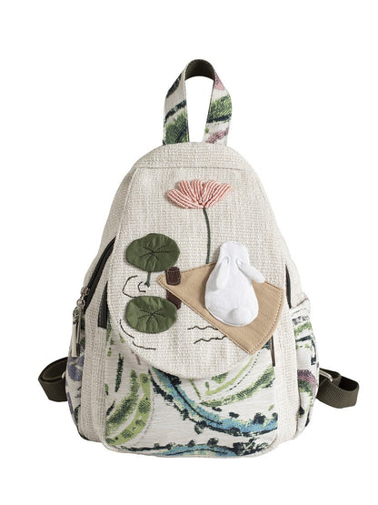 fabric backpack multi compartment versatile casual