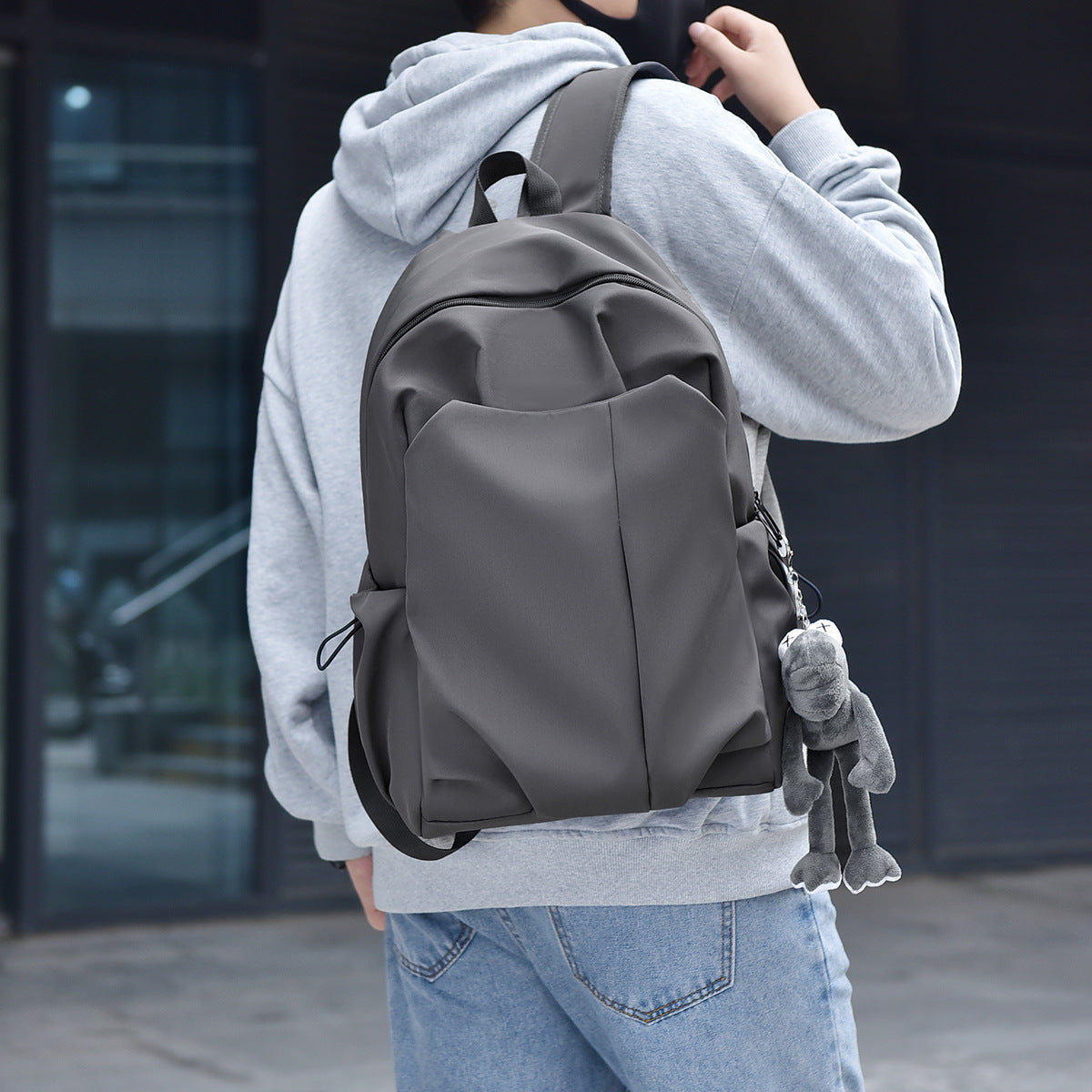 casual simple large capacity mens japanese fashion trendy backpack