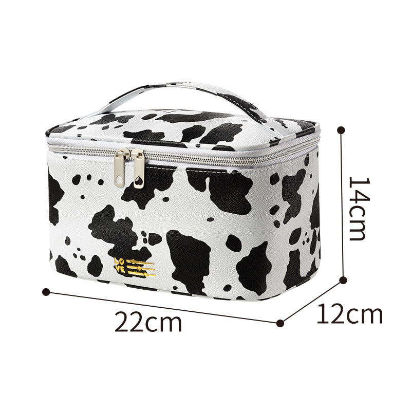 portable simplicity cosmetic bag cows pattern