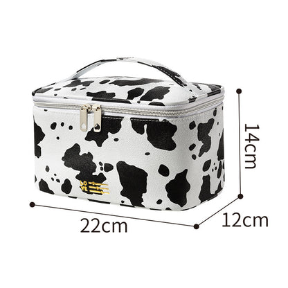 portable simplicity cosmetic bag cows pattern