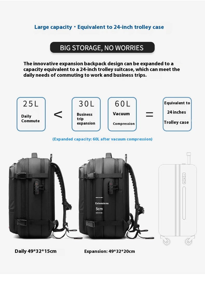 mens large capacity backpack dry wet separation anti theft package business leisure unisex backpack