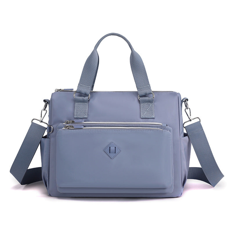 fashion trendy one shoulder bag multi layer waterproof nylon women