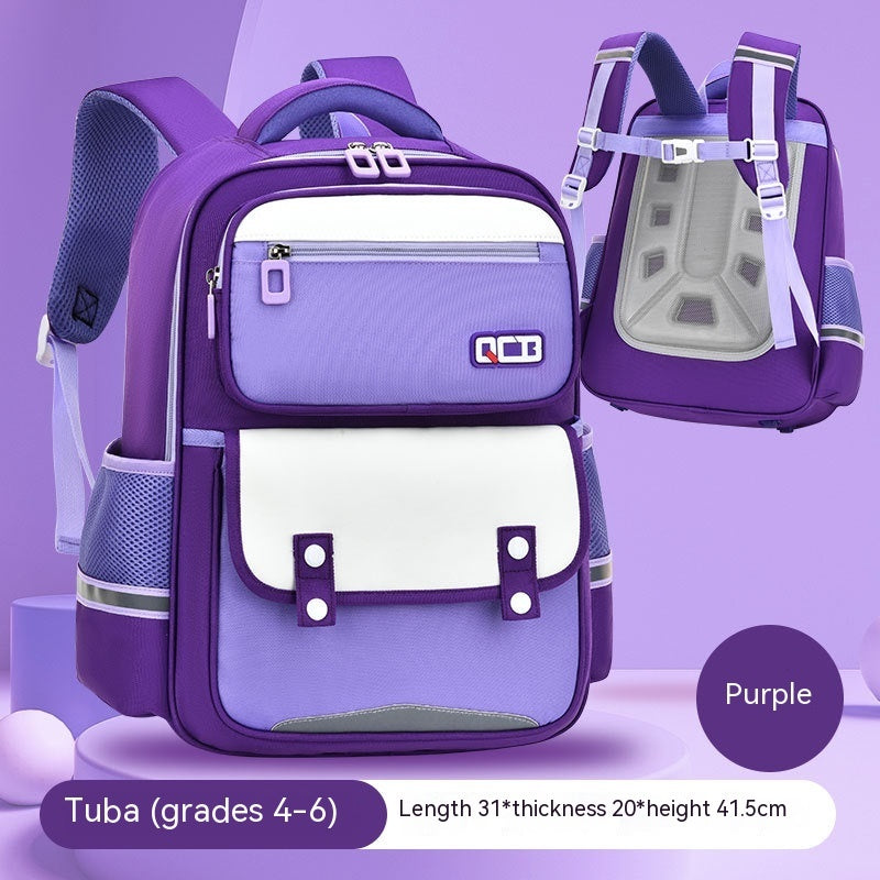 primary school student schoolbag lightweight spine protective burden reduction large capacity