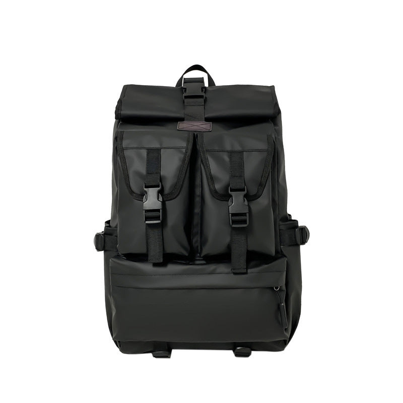 fashion black backpack mens travel large capacity