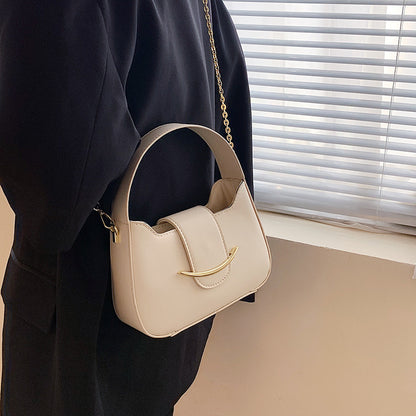 smiley western style one shoulder armpit handbag