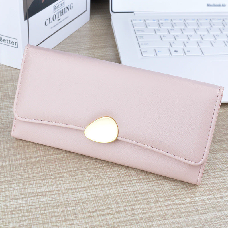 womens long wallet soft leather wallet multi card slot card holder retro fashion minimalism large capacity handbag