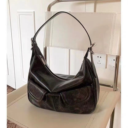 one shoulder maillard distressed underarm bag women