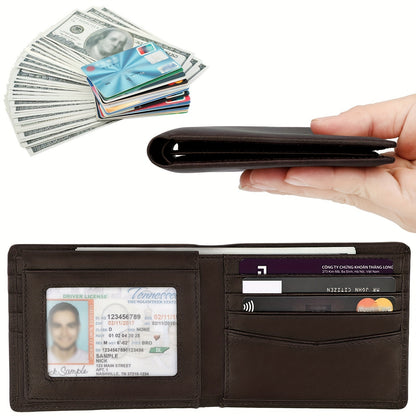 anti theft swiping texture multiple card slots three fold wallet