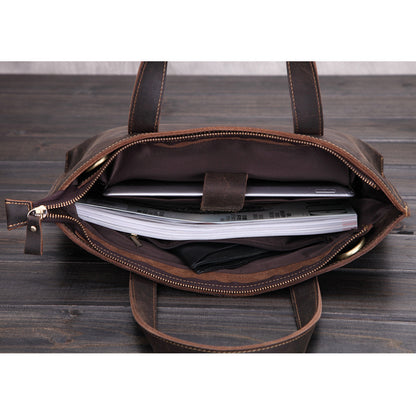 crazy horse leather business leather briefcase cowhide messenger bag