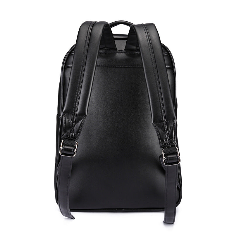 retro backpack mens pu computer school bag