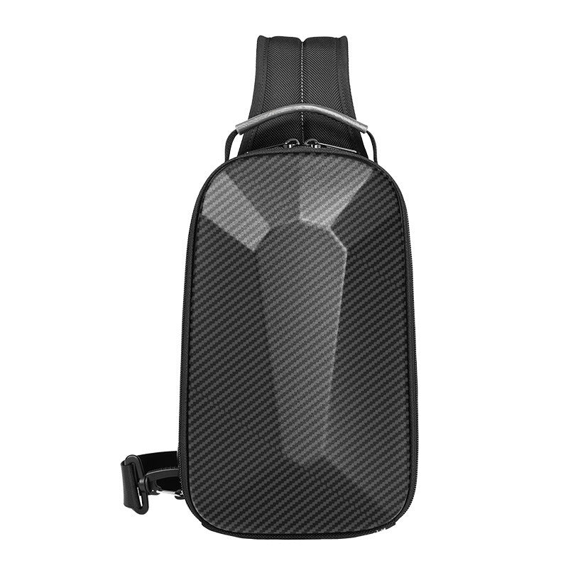 mens shoulder messenger multi functional fashion leisure crossbody hard shell chest bag