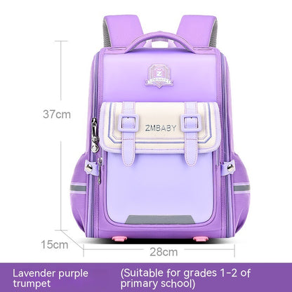 one piece open spine protection childrens schoolbag lightweight