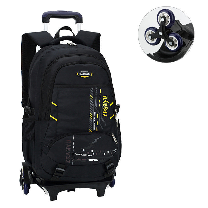 lightweight three wheeled childrens trolley school bag