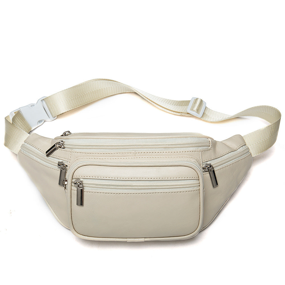 retro casual mens leather belt bag