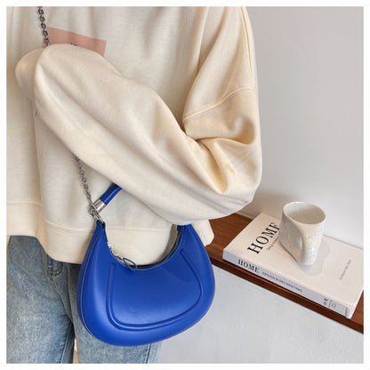 fashion chain slung saddle bag personality