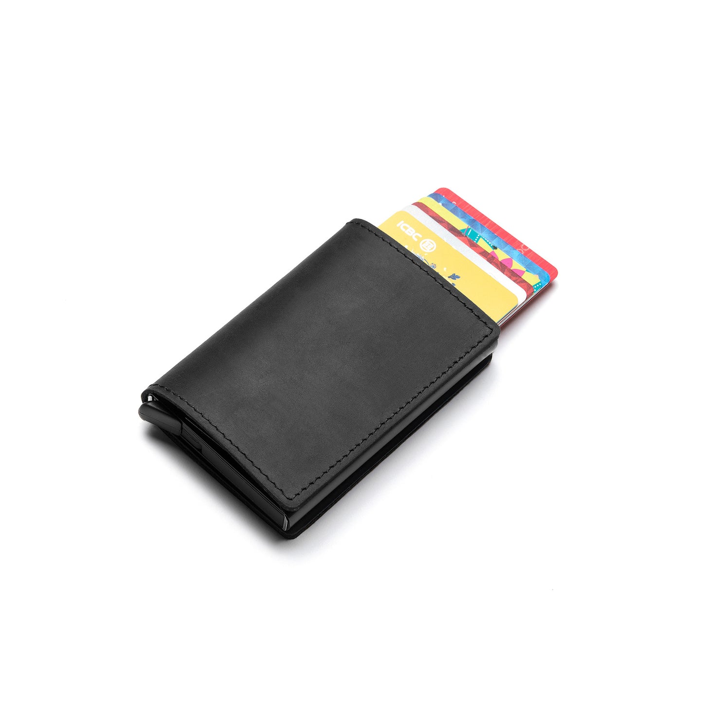 anti theft swipe mens card holder multi card slot credit card box