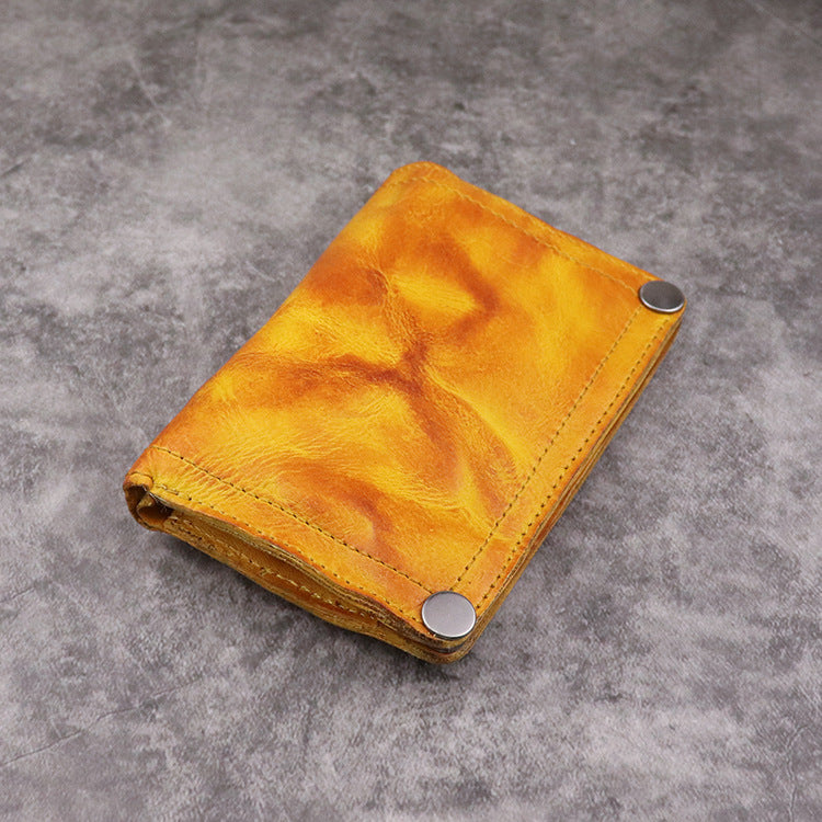 mens handmade vertical wallet with multiple card slots