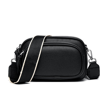 simple and versatile crossbody texture multi layer small square bag