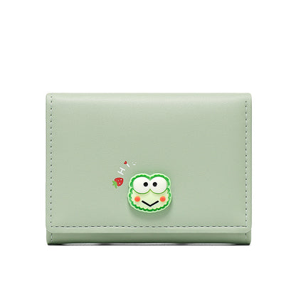 womens niche design tri fold thin cute coin purse