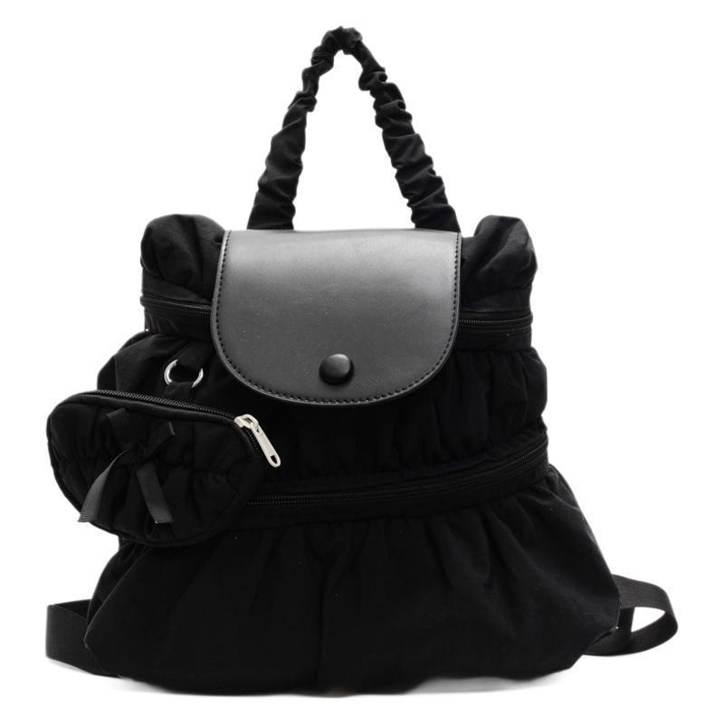 womens fashionable pleated backpack
