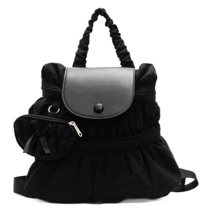 womens fashionable pleated backpack