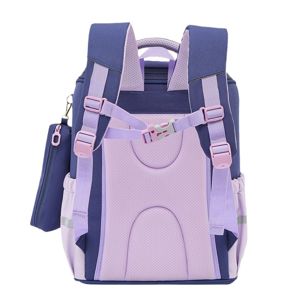 One Piece Dropshipping Primary School Student Schoolbag Boys And Girls Burden Reduction Spine Protection