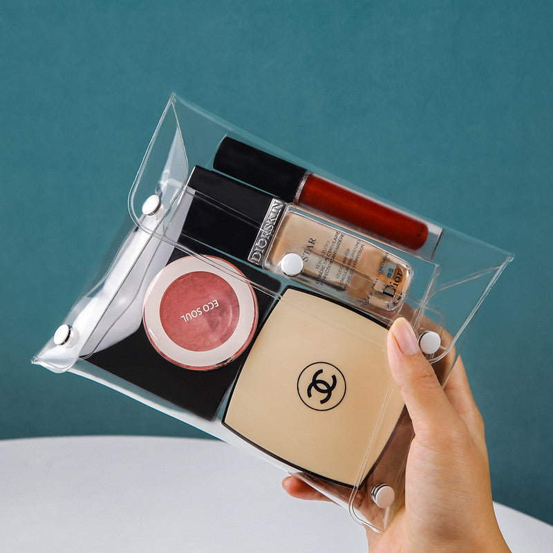 portable transparent cosmetic brush storage bag