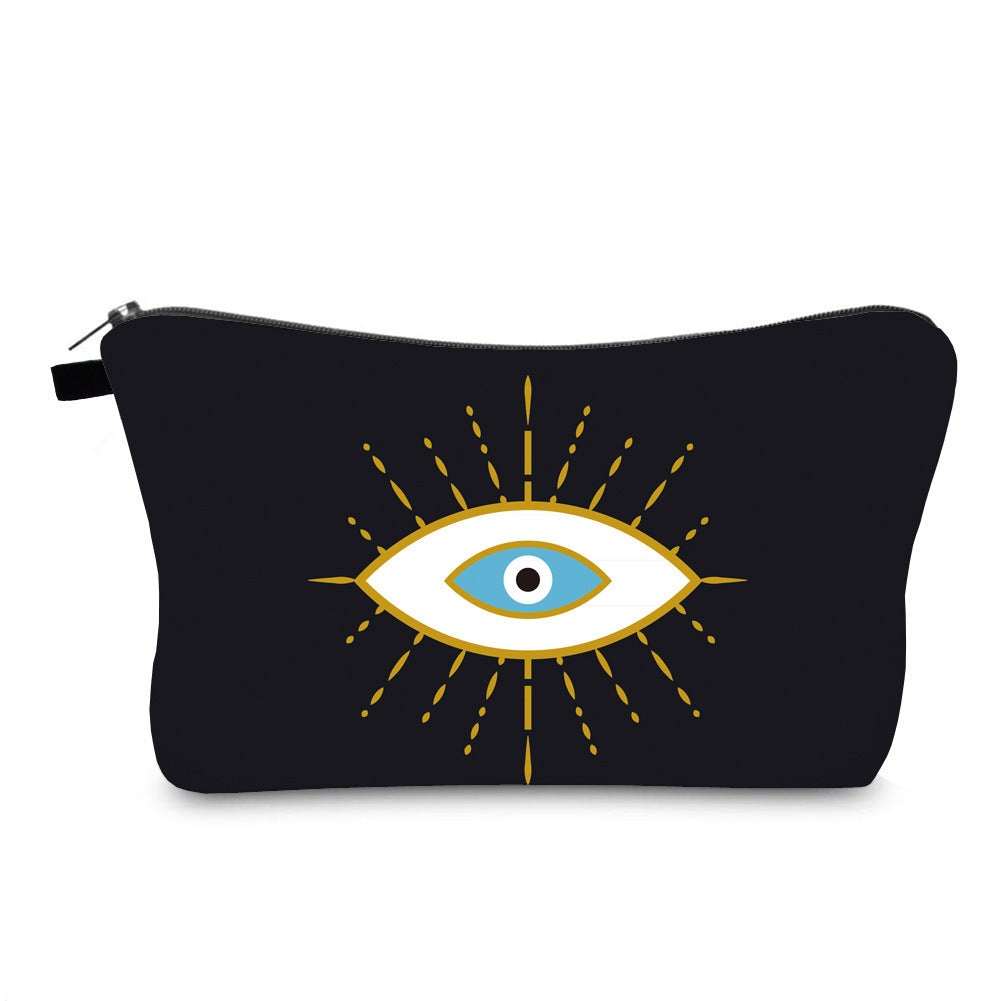 anti splash cosmetic bag evil eye print cross border