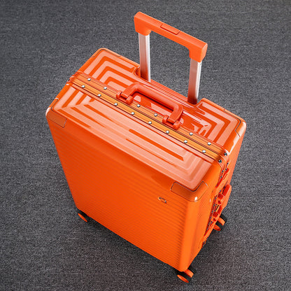 pc bright color fashion luggage 20 aluminium frame luggage universal wheel color matching 24 high end suitcase