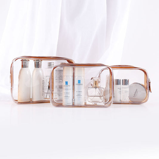 pvc transparent cosmetic bag large capacity multi function