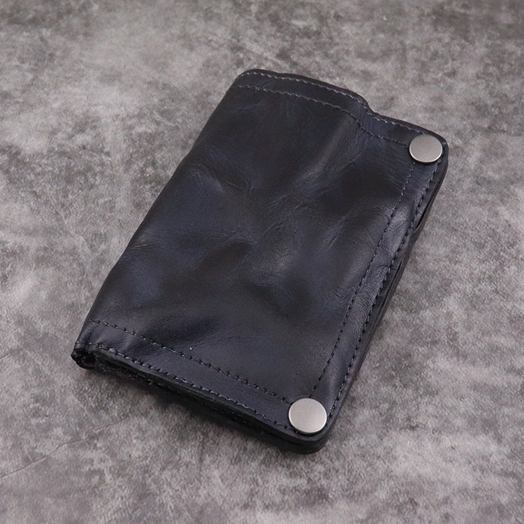 mens handmade vertical wallet with multiple card slots