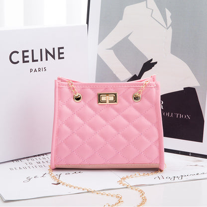 mini chain shoulder bags rhombus sewing small square bags for women