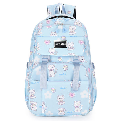 Cartoon Rabbit Pattern Printed Large Capacity Backpack