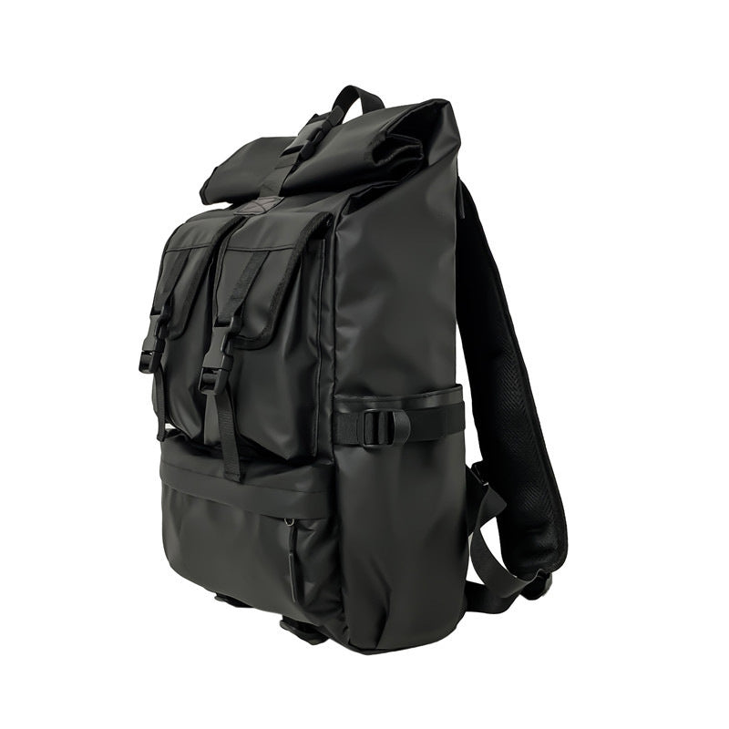 fashion black backpack mens travel large capacity