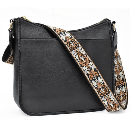 wide shoulder strap large capacity multi functional stitching shoulder bag