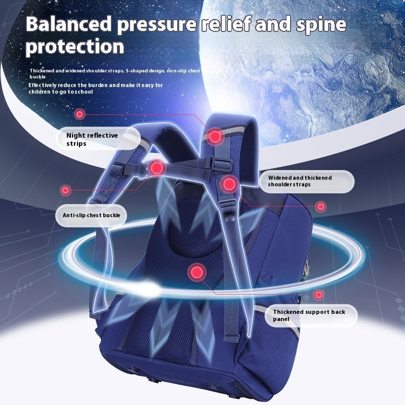 large capacity schoolbag to reduce study load spine protection