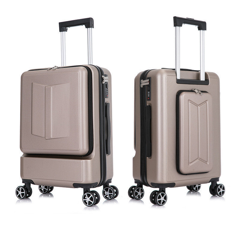 front and rear opening universal wheel trolley case