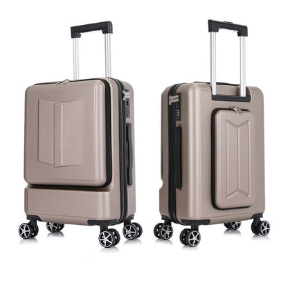 front and rear opening universal wheel trolley case