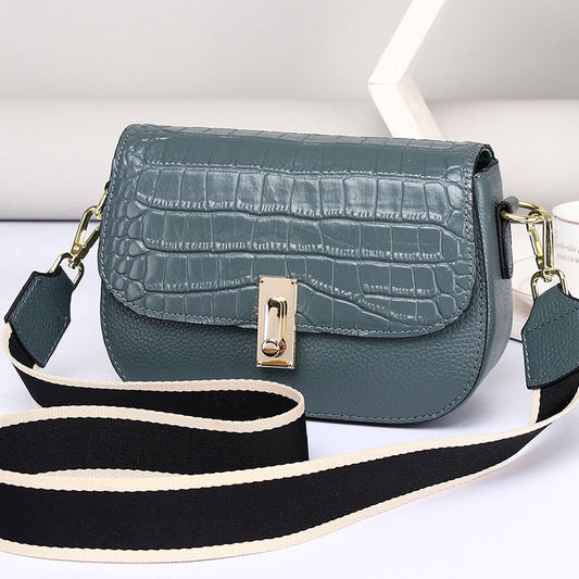 small square top layer lock crossbody shoulder bag