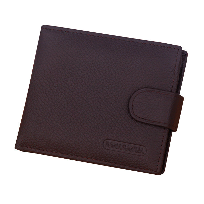 mens wallet short leather foreign trade retro zipper