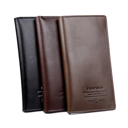 mens leather multi card bi fold fashion wallet