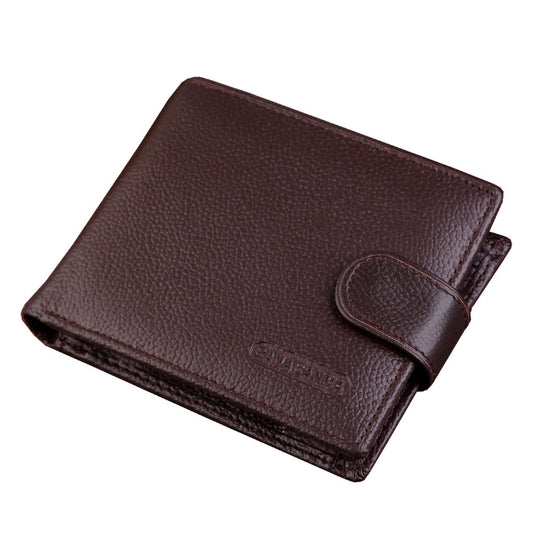 mens wallet short leather foreign trade retro zipper