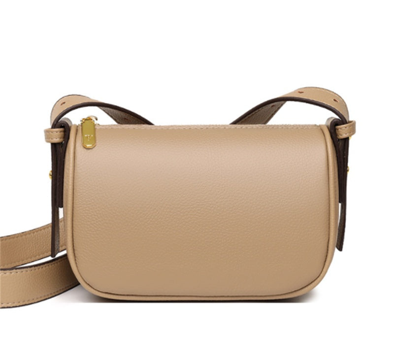 simple one shoulder crossbody ladies leather bag