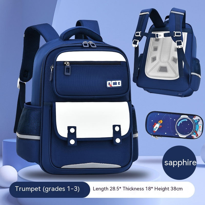 primary school student schoolbag lightweight spine protective burden reduction large capacity