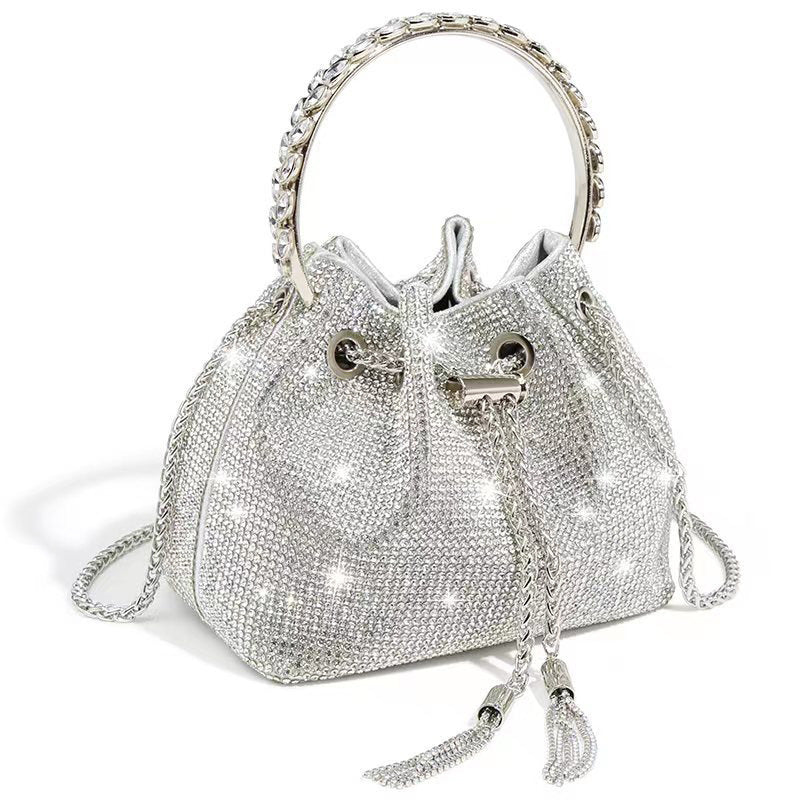 dinner fashion chain full diamond shoulder messenger bag