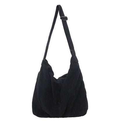 Corduroy Shoulder Crossbody Bag Spacious Casual And Minimalist