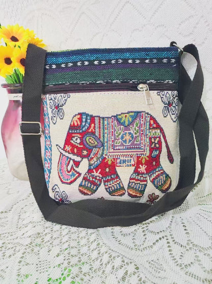ethnic style embroidered crossbody bag cute elephant butterfly chinese style