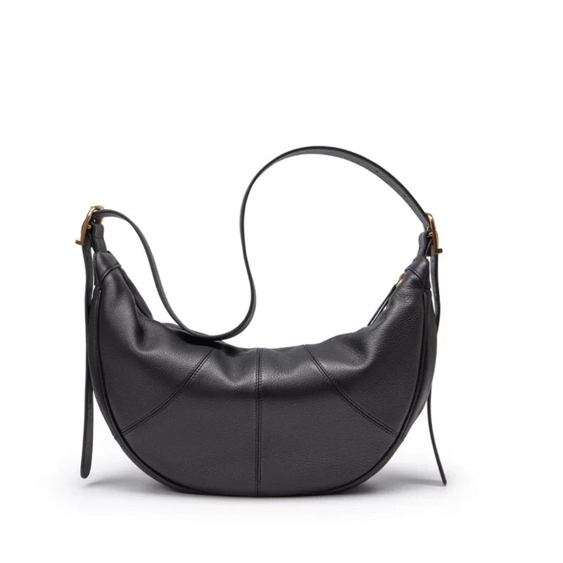 Womens First-layer Cowhide Bag With A Niche Design A Stylish Crossbody Or Shoulder Bag