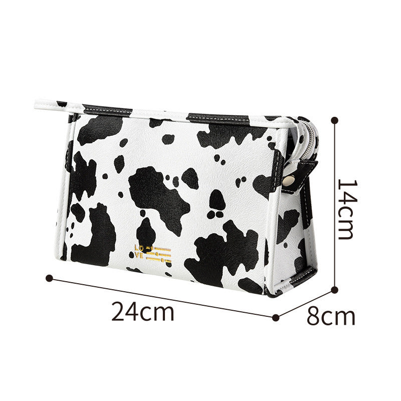 portable simplicity cosmetic bag cows pattern